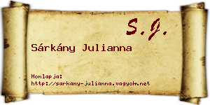 Sárkány Julianna névjegykártya