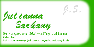 julianna sarkany business card